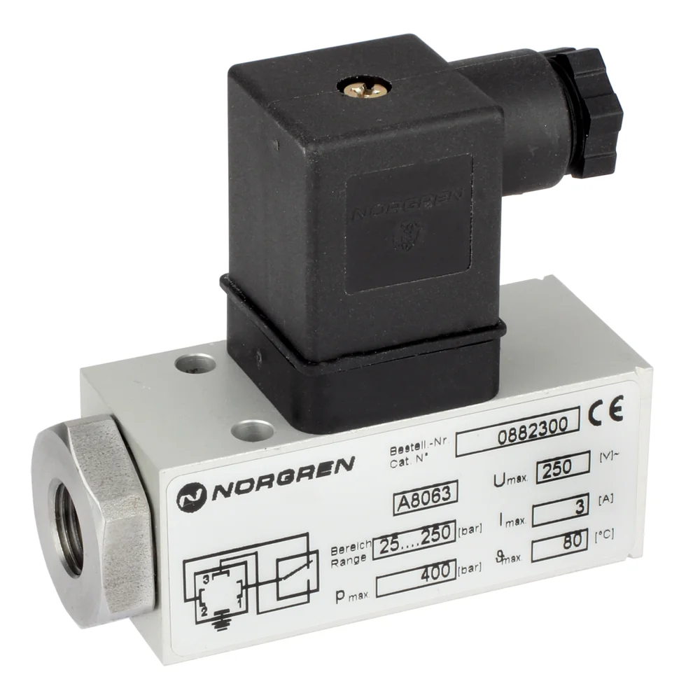 0882300000000000 Norgren - 18D Electro-mechanical hydraulic pressure switch, G1/4, 25-250 bar