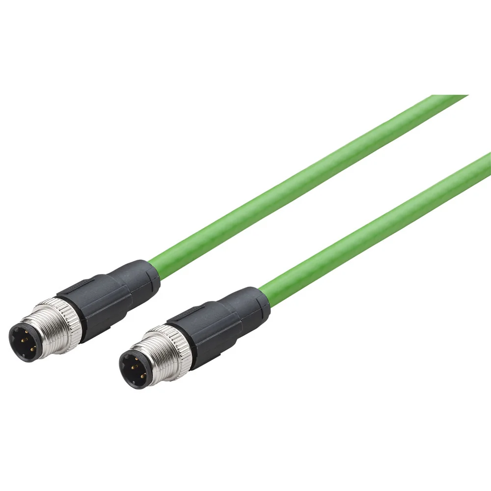 NC-124MS-1244SGA Norgren - Industrial ethernet cable, 0.5 m, 4 pin, M12 x 1, 50 V AC / 60 V DC
