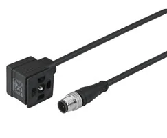NC-DINAA-123MS-1 Norgren - Valve connector, 1 m, 3 pin, DIN EN 175301‑803 Form A, 24 V AC/DC, with indicator