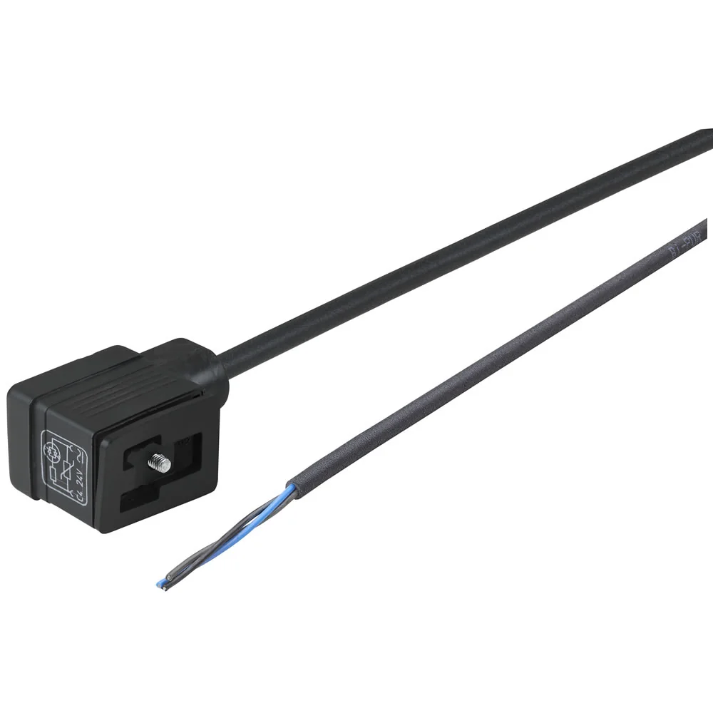 NC-DINBA-00000-3 Norgren - Valve connector, 3 m, 3 pin, DIN EN 175301‑803 Form B, 24 V AC/DC, with indicator