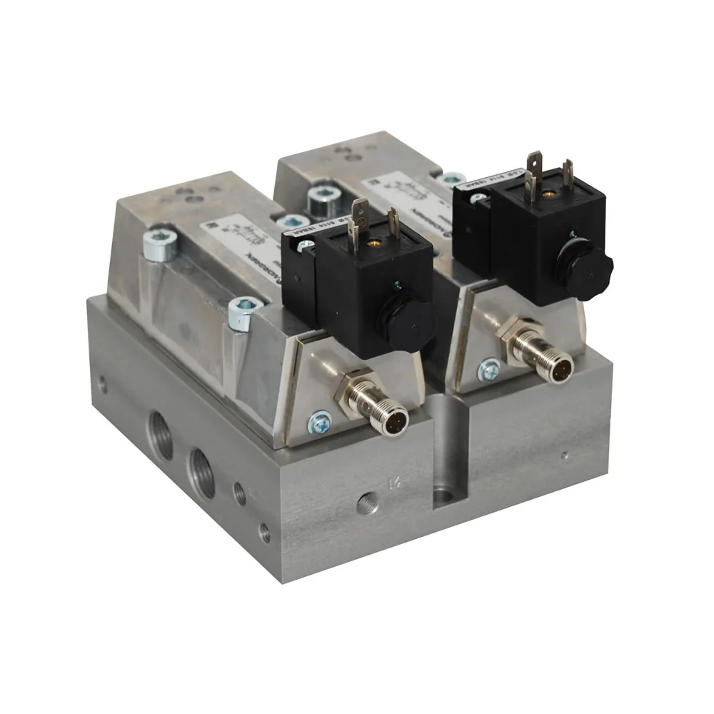 NE/13808 Norgren - Solenoid actuated glandless spool valve, G1/8, G1/4, 5/2, solenoid pilot / spring return